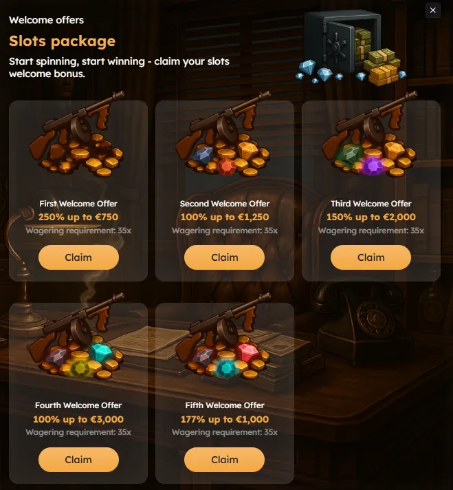 mania casino welcome offers